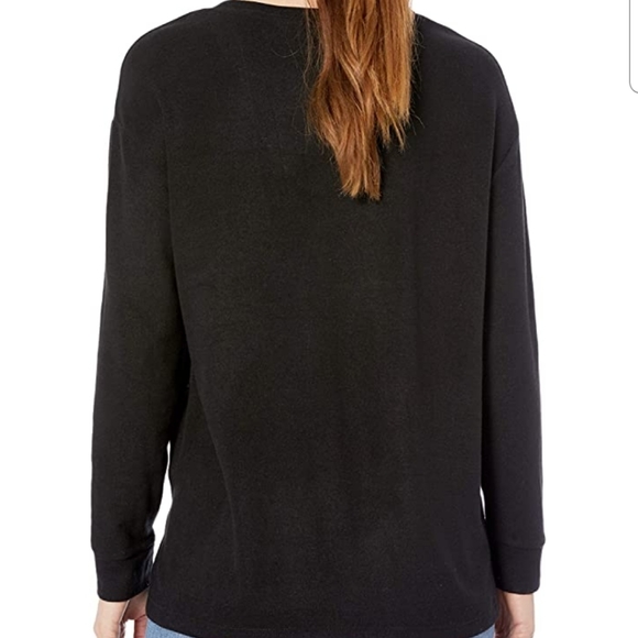 Cupcakes and Cashmere v neck loose fitting sweater Black Size XS - Picture 2 of 11